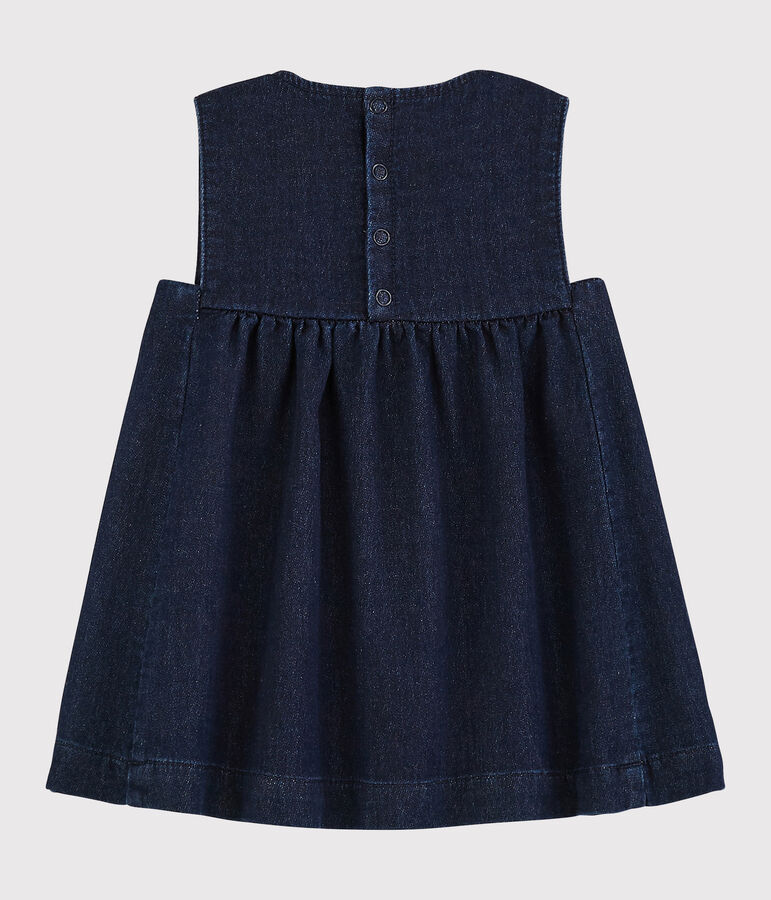 Vestido sin mangas para beb&eacute; ni&ntilde;a azul JEANS