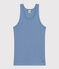 Camiseta L'Iconique de algodón sin mangas para mujer azul BEACH