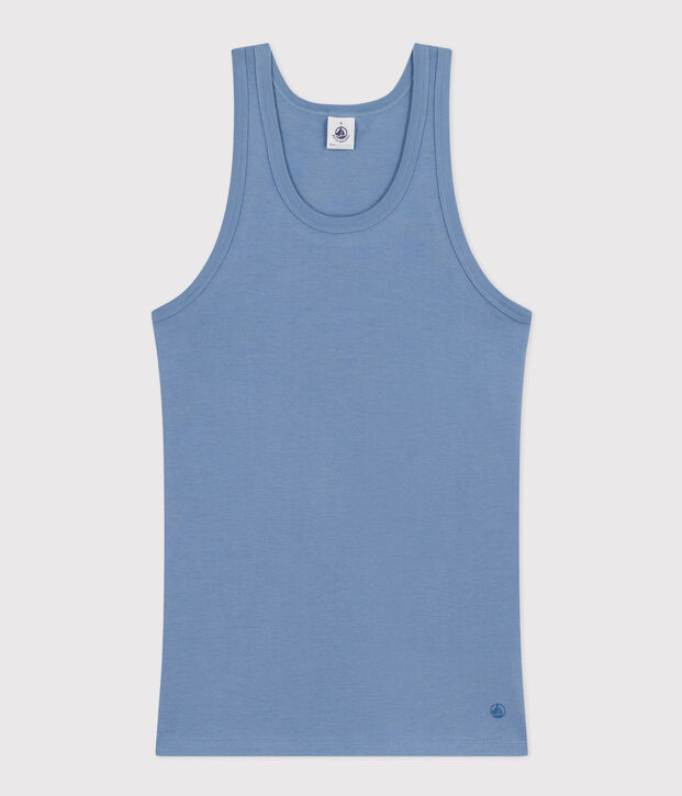 Camiseta L'Iconique de algod&oacute;n sin mangas para mujer azul