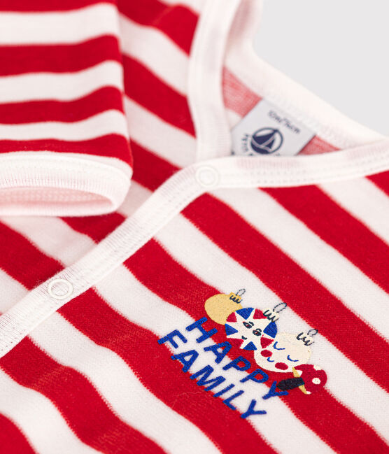 Pijama de Navidad de terciopelo para bebé rojo AURORA/ MARSHMALLOW