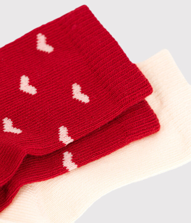 Juego de 2 pares de calcetines para beb&eacute; multicolor