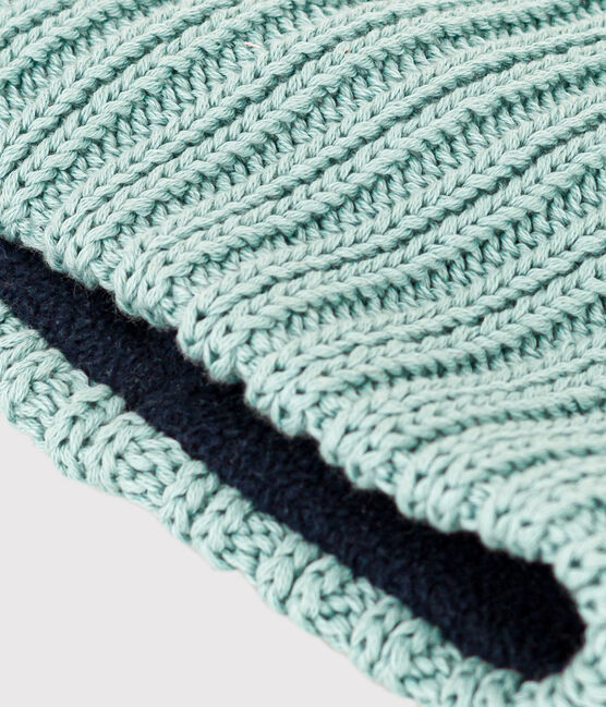 Braga de cuello de punto con forro de tejido polar para bebé, niño o niña verde PAUL