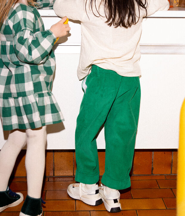Pantal&oacute;n de pana de ni&ntilde;o MATCHA