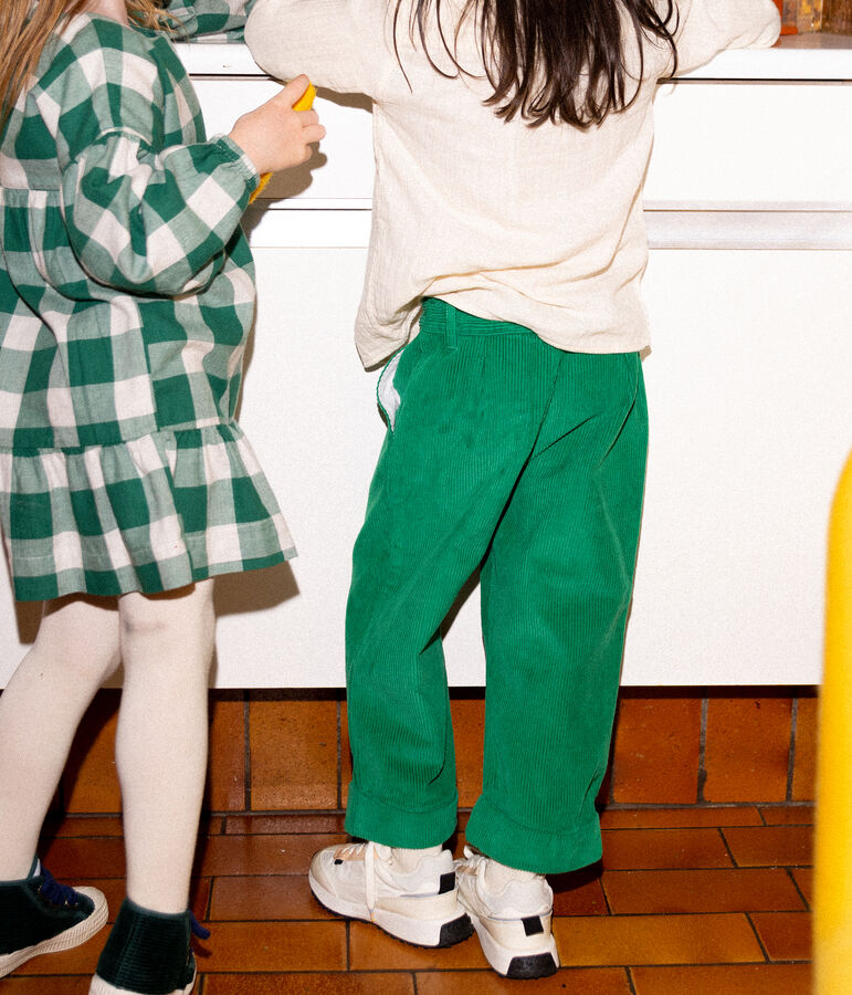 Pantal&oacute;n de pana de ni&ntilde;o MATCHA