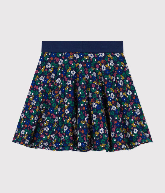 Falda de algodón para niña azul MEDIEVAL/blanco MULTICO