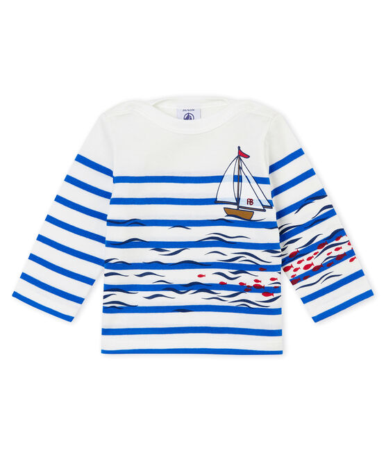 Marinera creativa para bebé niño blanco MARSHMALLOW/azul PERSE