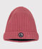 Gorro de punto tricotado con forro polar para bebé rosa ROSEWOOD