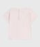 Camiseta lisa de manga corta de algodón para bebé rosa FLEUR