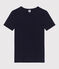 Camiseta lisa Icónica de algodón con punto «cocotte» para mujer azul SMOKING