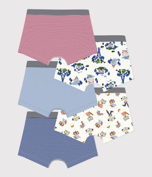 Juego de b&oacute;xeres infantiles de algod&oacute;n estampado multicolor