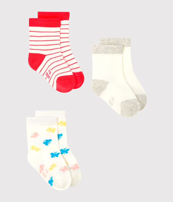 Lote de 3 pares de calcetines bebé niña variante 1