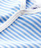 Pijama enterizo sin pies de rayas azules de algodón de bebé azul EDNA/blanco MARSHMALLOW