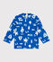 Camiseta con protección UV y estampado de playa para bebé azul PORCELANA/ MARSHMALLOW