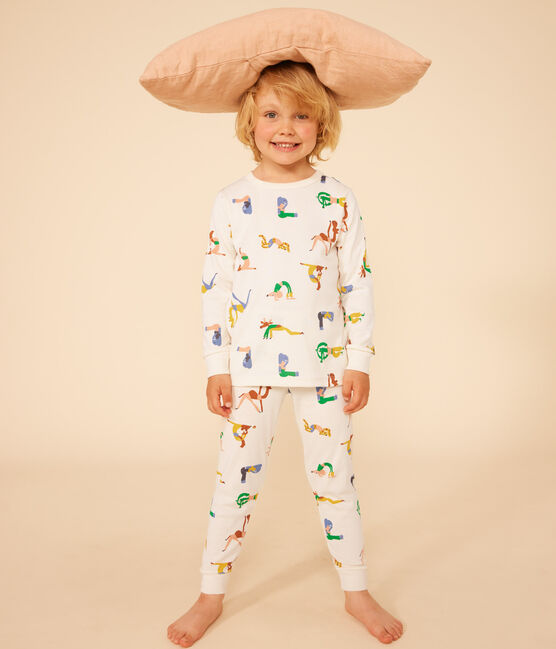 Pijama infantil con motivo de animales de algodón blanco AVALANCHE/ MULTICO