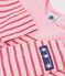 Camiseta de manga larga a rayas de algod&oacute;n para beb&eacute; rosa/rosa