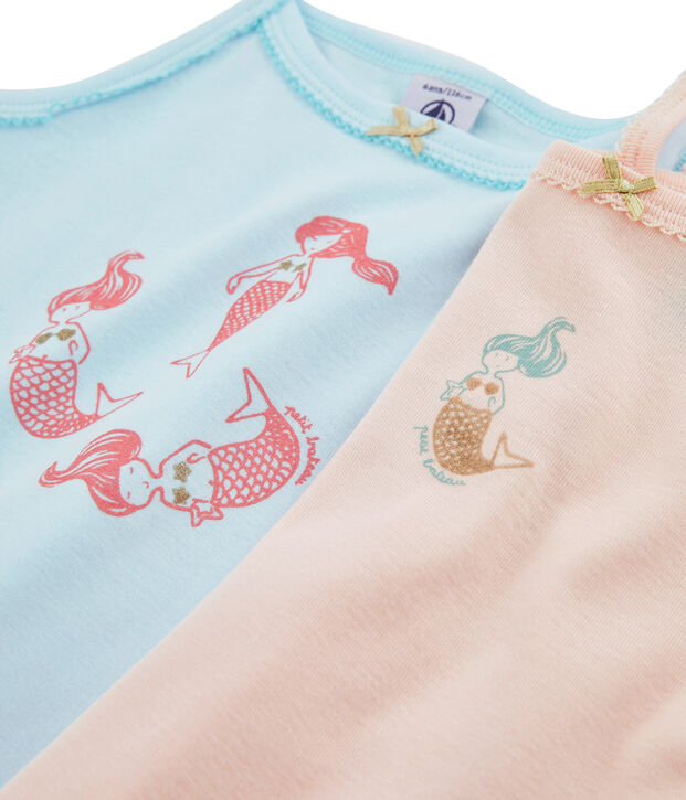 Par de camisas de tirantes para ni&ntilde;a multicolor