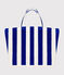 BOLSO DE RIZO BOUCLETTE RAYAS PARA MUJER  azul SURF/blanco MARSHMALLOW