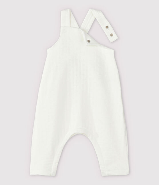 Peto blanco de bebé en tejido tubular de algodón ecológico blanco MARSHMALLOW