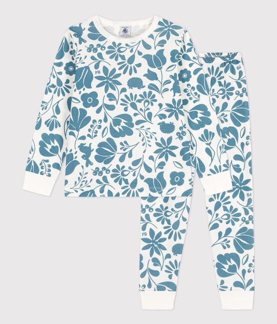 Pijama de algodón para niño/niña blanco MARSHMALLOW/ ROVER
