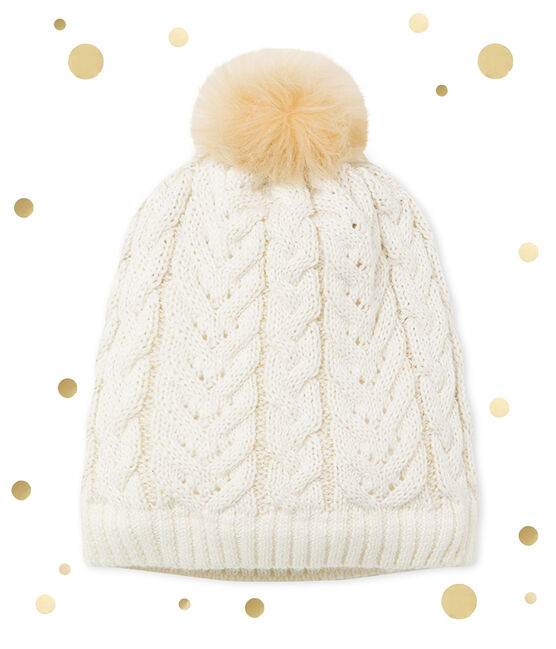 Gorrito para niña beige COQUILLE/amarillo DORE