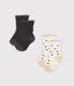 Lote de 2 pares de calcetines para bebé niña