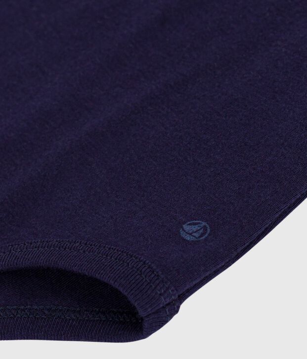 Body de algod&oacute;n liso con cuello vuelto para beb&eacute; SOIR