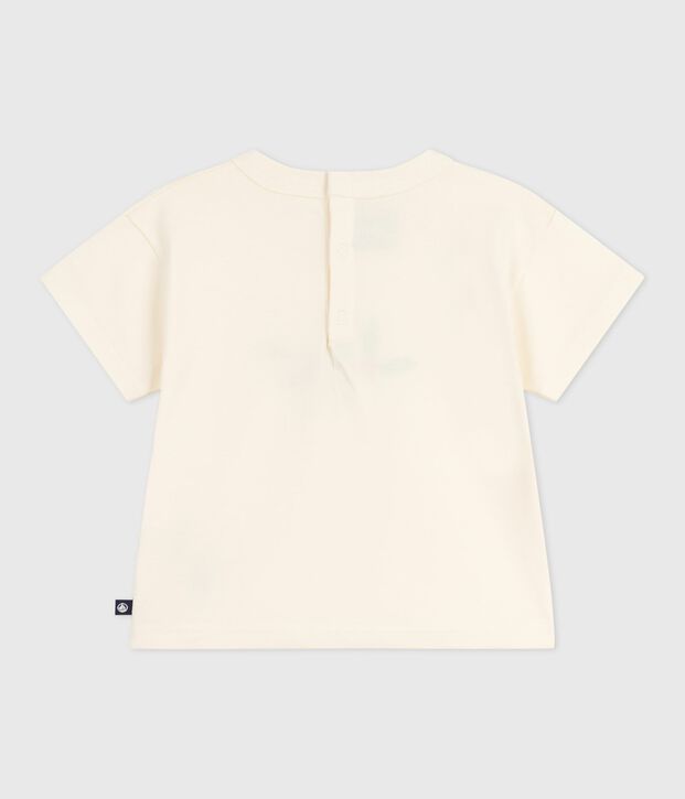 Camiseta de algod&oacute;n de manga larga con estampado de coraz&oacute;n para beb&eacute; crudo/multicolor