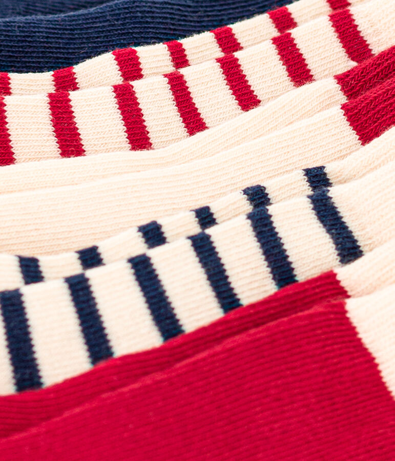 Juego de 5 pares de calcetines a rayas para beb&eacute; multicolor