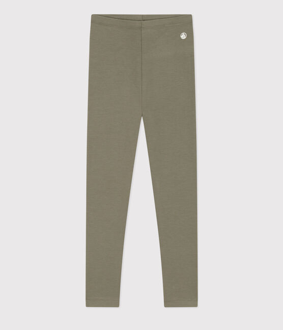 Leggings de punto y elastano para niña verde MARECAGE