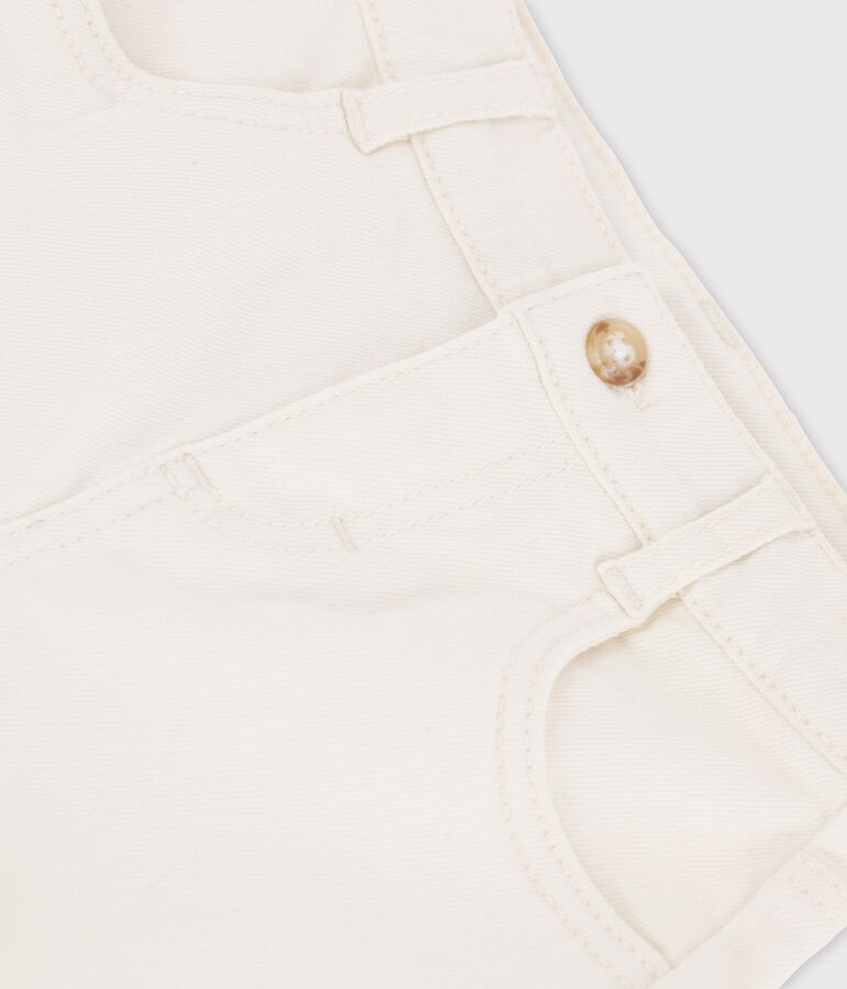 Shorts de tejido vaquero de beb&eacute; crudo