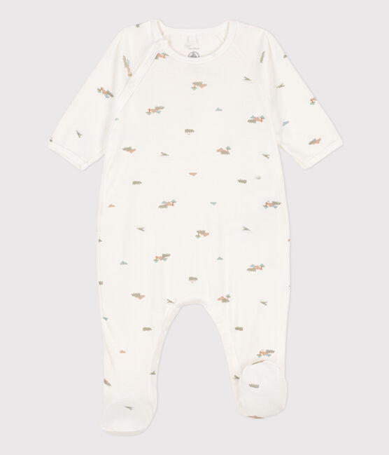 Pelele de algodón con animales blanco MARSHMALLOW/blanco MULTICO