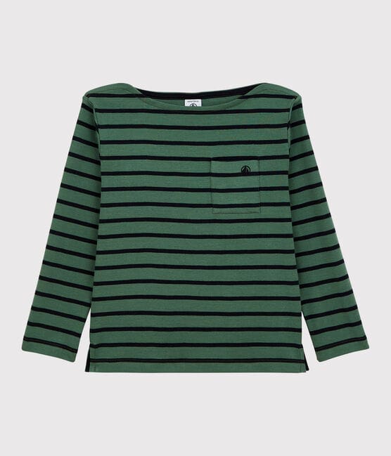 Camiseta de algodón de niña/niño verde VALLEE