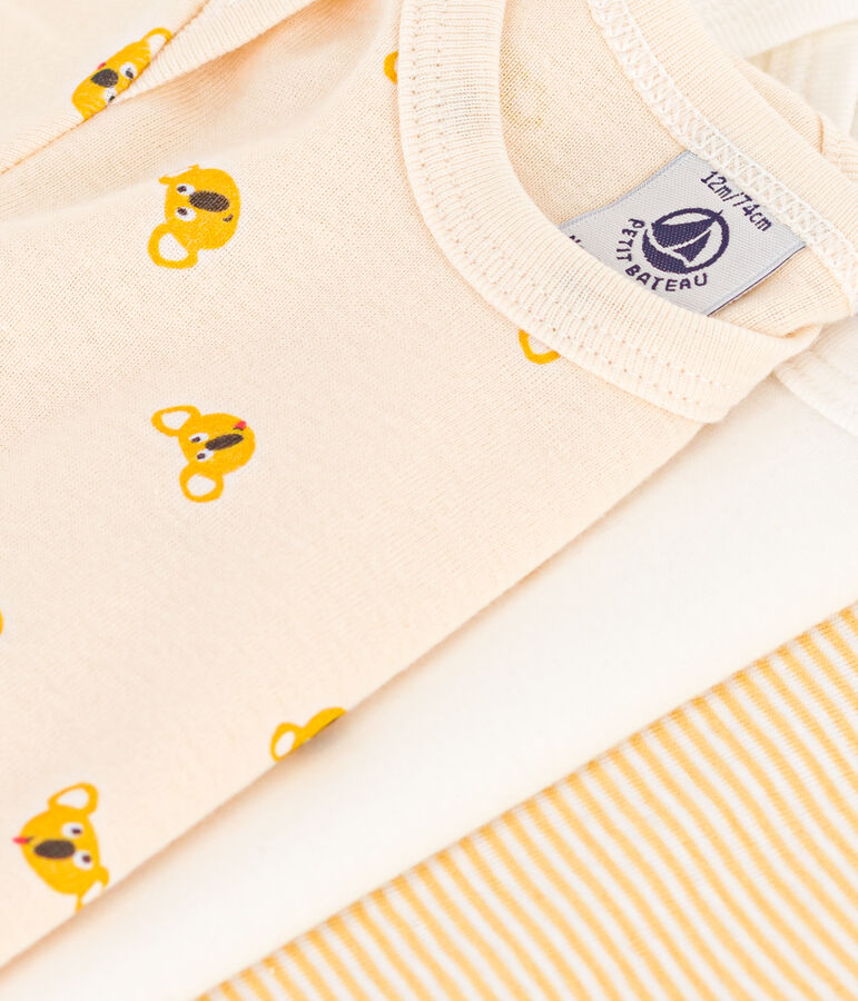 Juego de 3 bodis de algod&oacute;n de manga corta de koala para beb&eacute; multicolor