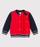 Chaqueta de béisbol de muletón de bebé rojo PEPS/azul SMOKING