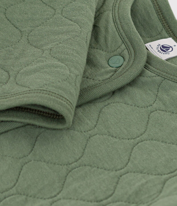 C&aacute;rdigan de t&uacute;bico acolchado para mujer verde
