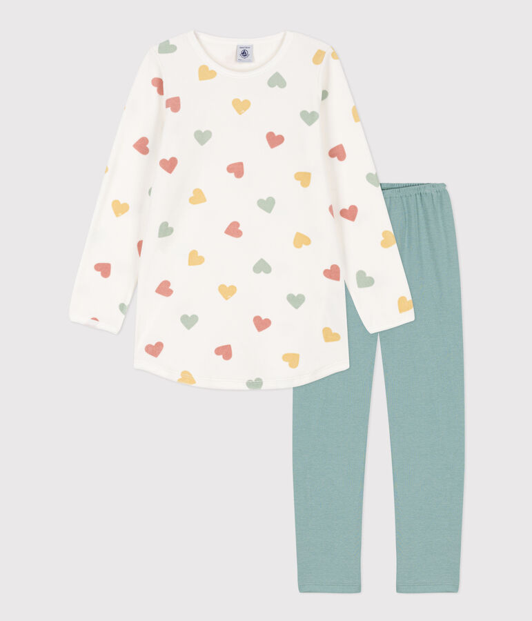 Camis&oacute;n de terciopelo con coraz&oacute;n para ni&ntilde;a blanco/multicolor