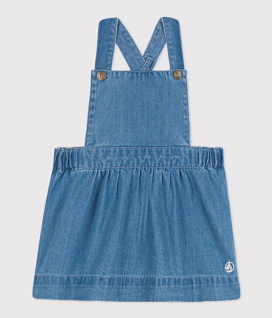 Vestido vaquero ligero sin mangas para bebé azul DENIM CLAIR
