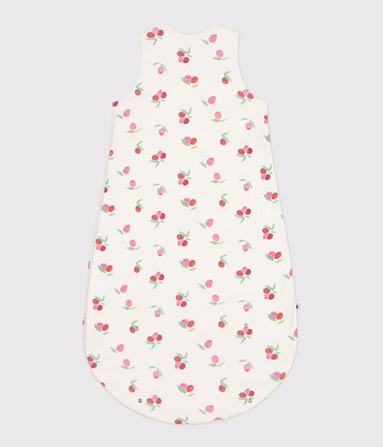Saco de algodón con flores para bebé TOG 1 blanco MARSHMALLOW/blanco MULTICO