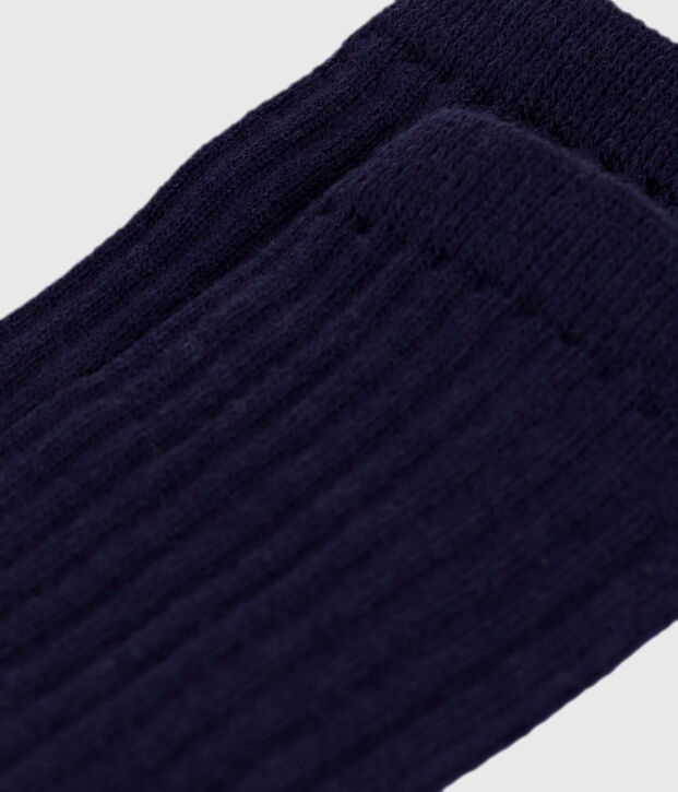 Calcetines infantiles largos de lana y algod&oacute;n multicolor