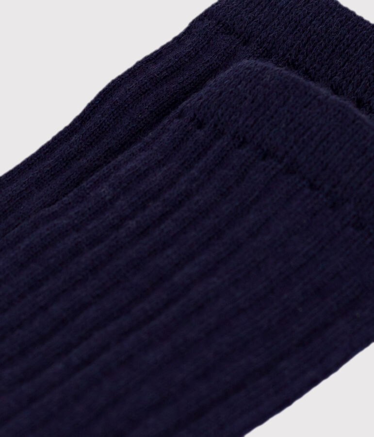 Calcetines infantiles largos de lana y algod&oacute;n multicolor