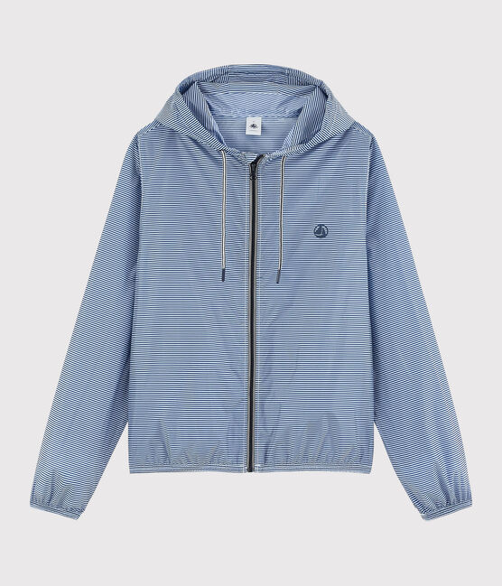 Cortavientos de rayas unisex azul SURF/blanco MARSHMALLOW