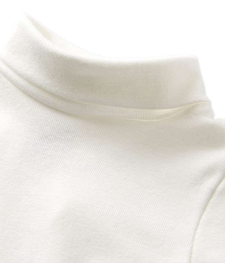 Body liso unisex de manga larga para beb&eacute; blanco Lait