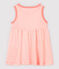 Vestido de rayas sin mangas de canalé de bebé niña rosa GRETEL/blanco MARSHMALLOW