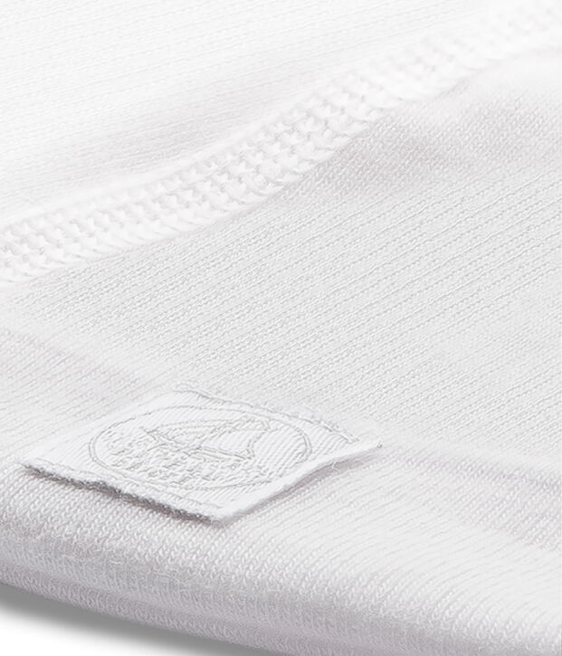 Gorro de primera puesta milrayas para beb&eacute; rosa/blanco