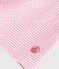 Camiseta infantil de manga corta a rayas rosa/blanco