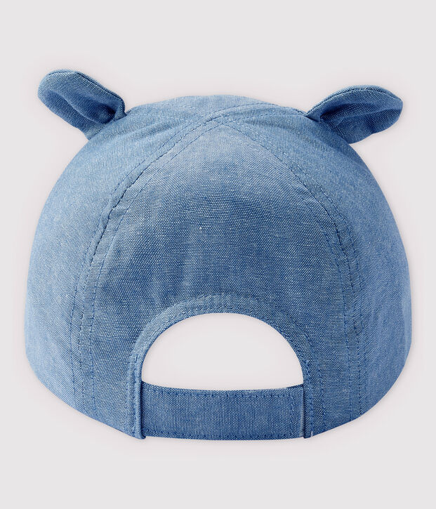 Gorra de tela vaquera de beb&eacute; azul
