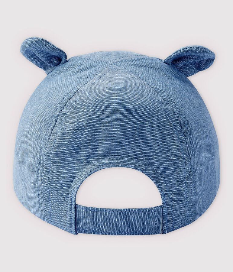Gorra de tela vaquera de beb&eacute; azul