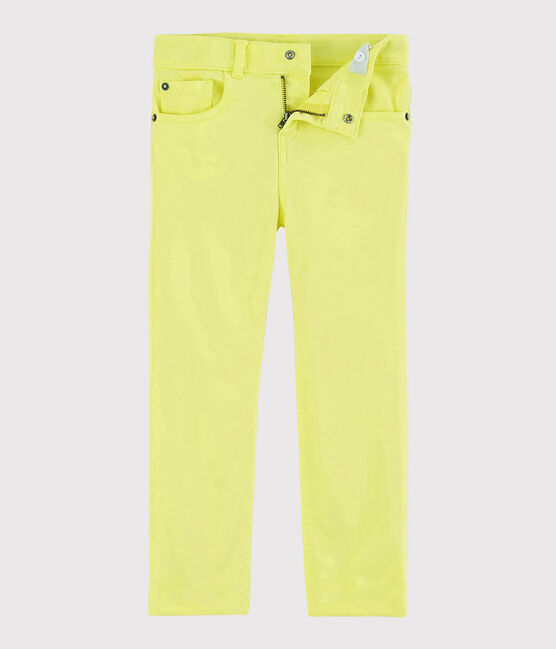 Pantalón de sarga de niño amarillo CITRONEL