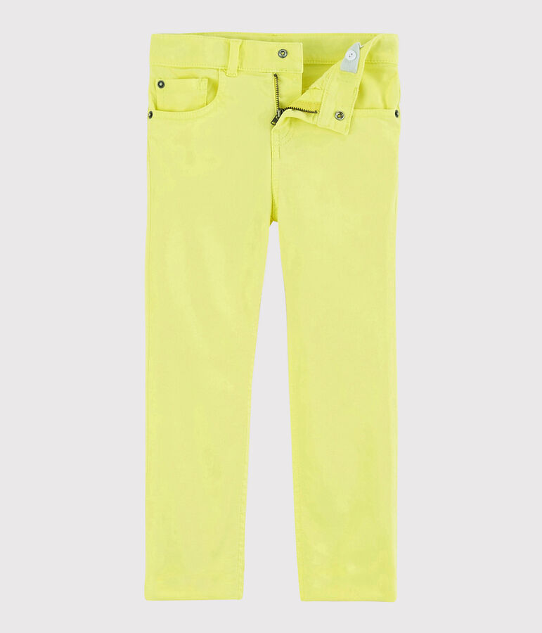 Pantal&oacute;n de sarga de ni&ntilde;o amarillo