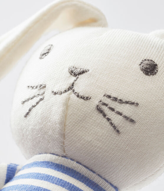 Dudú conejito sonajero para bebé unisex azul SMOKING/blanco MARSHMALLOW